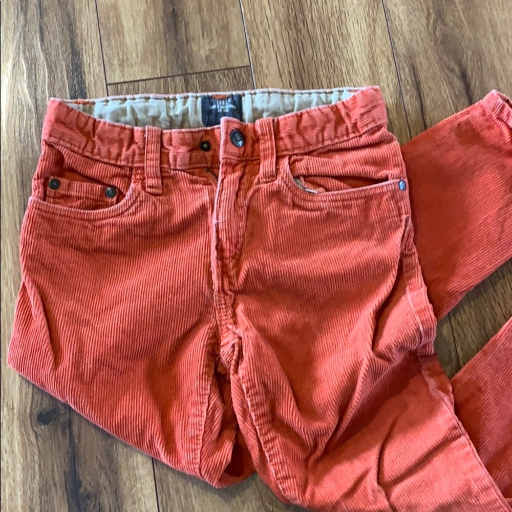 H&M orange corduroy boys skinny pants size 6/7